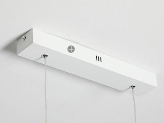 Sleek Black Metal Minimalist LED Chandelier for Dining Room or Living Room