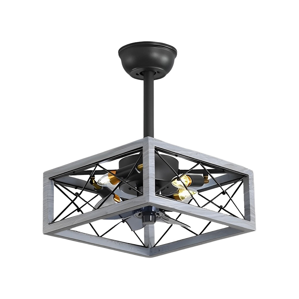 Vintage White Bladeless LED Ceiling Fan with Remote for Bedroom Comfort