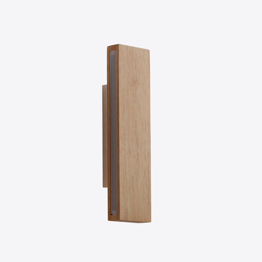 Nordic Style Rotatable Solid Wood LED Wall Sconce for Contemporary Spaces