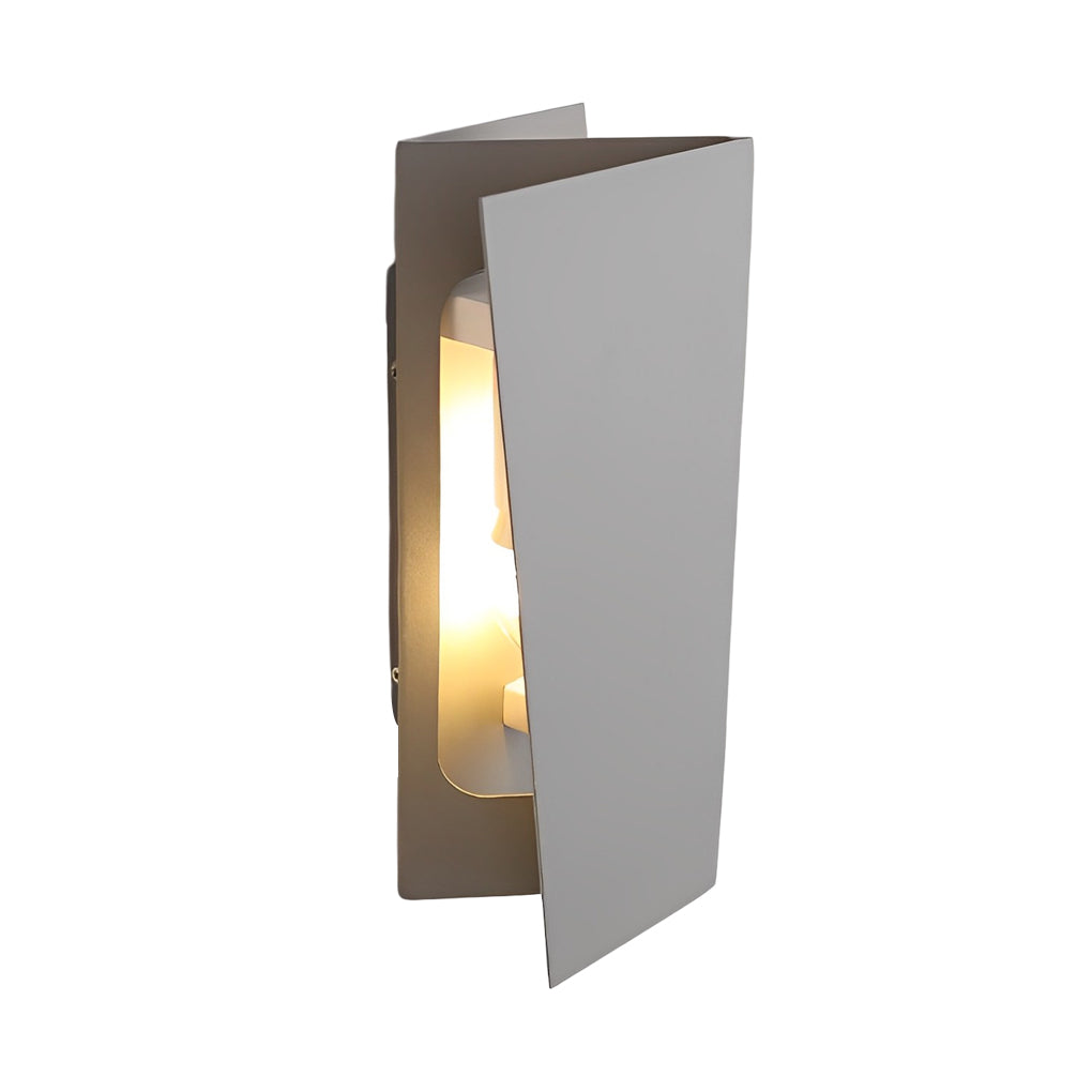 Modern Black Iron Folding Rectangular LED Wall Lamp for Living Spaces