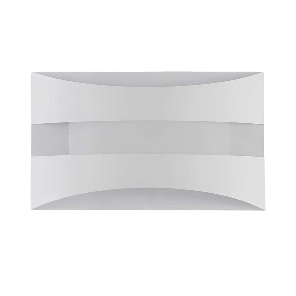 Minimalist Nordic Rectangular LED Wall Sconce in Sleek White for Bedroom