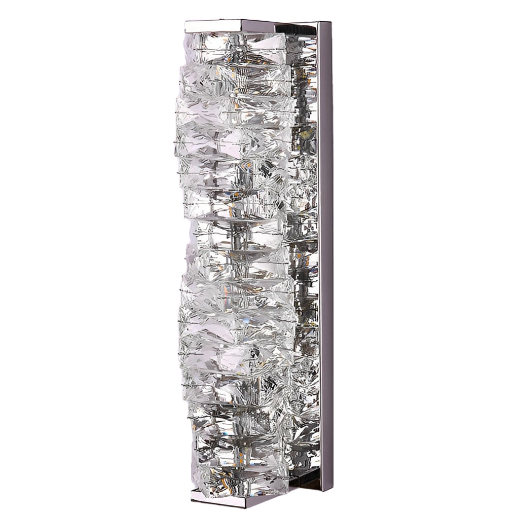 Modern Crystal LED Wall Sconce Light with Three Dimming Levels for Living Room