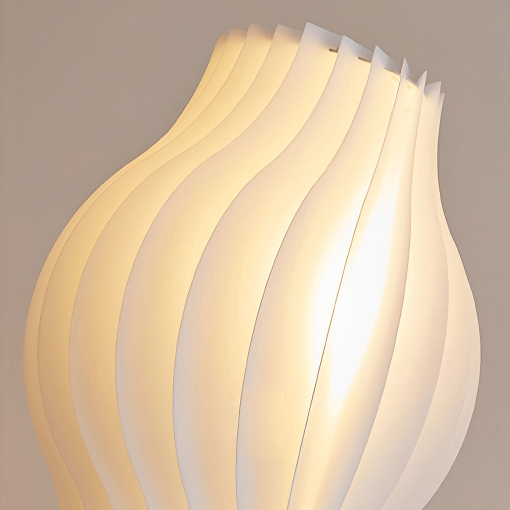 Modern Coastal Wavy White LED Floor Lamp for Beachy Living Room Decor