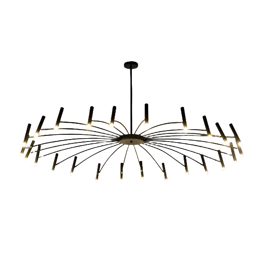 Stylish Adjustable Metal LED Chandelier for Dining Room - Three-Step Dimming