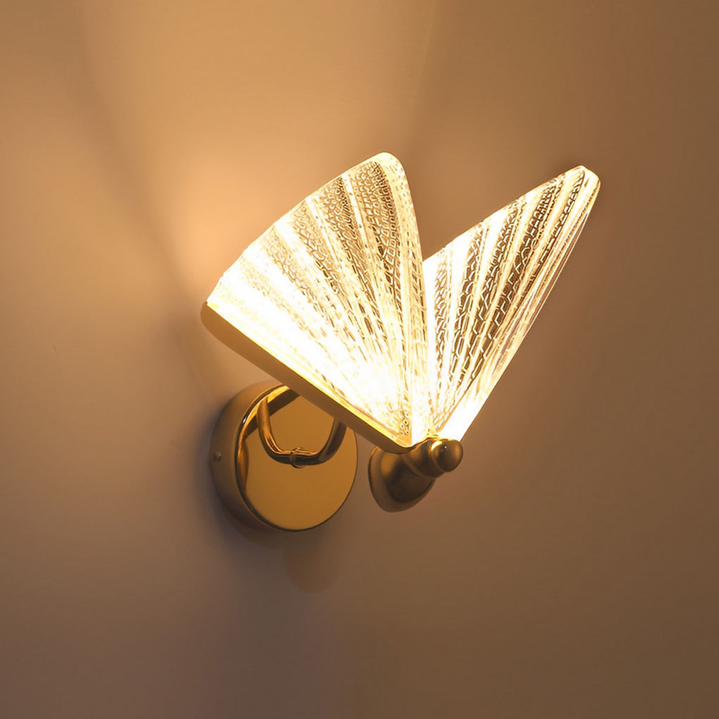 Elegant Metal and Acrylic Butterfly LED Wall Light for Modern Decor