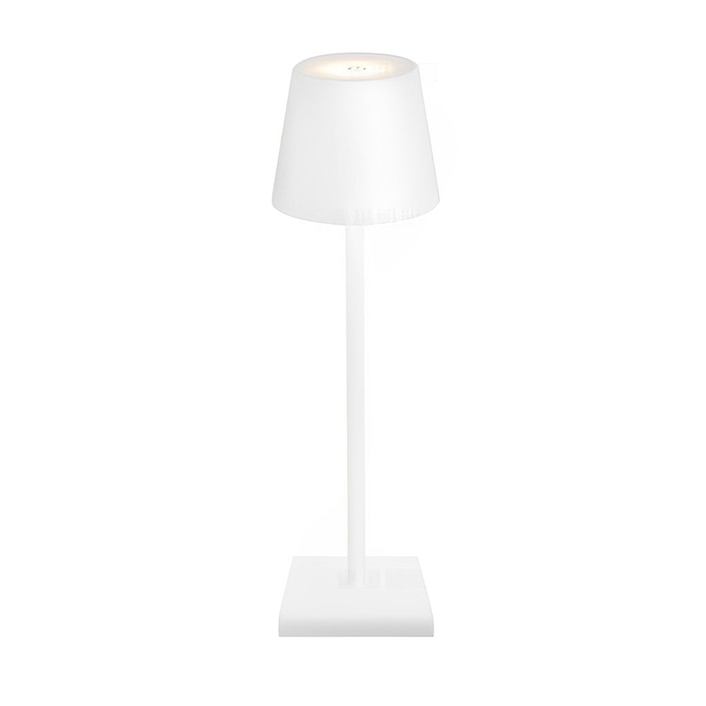 Stylish Aluminum Portable Rechargeable Touch-Control Table Lamp - Grey