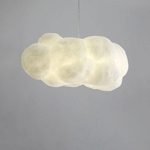 Contemporary White Fabric LED Pendant Light for Bedroom or Living Room