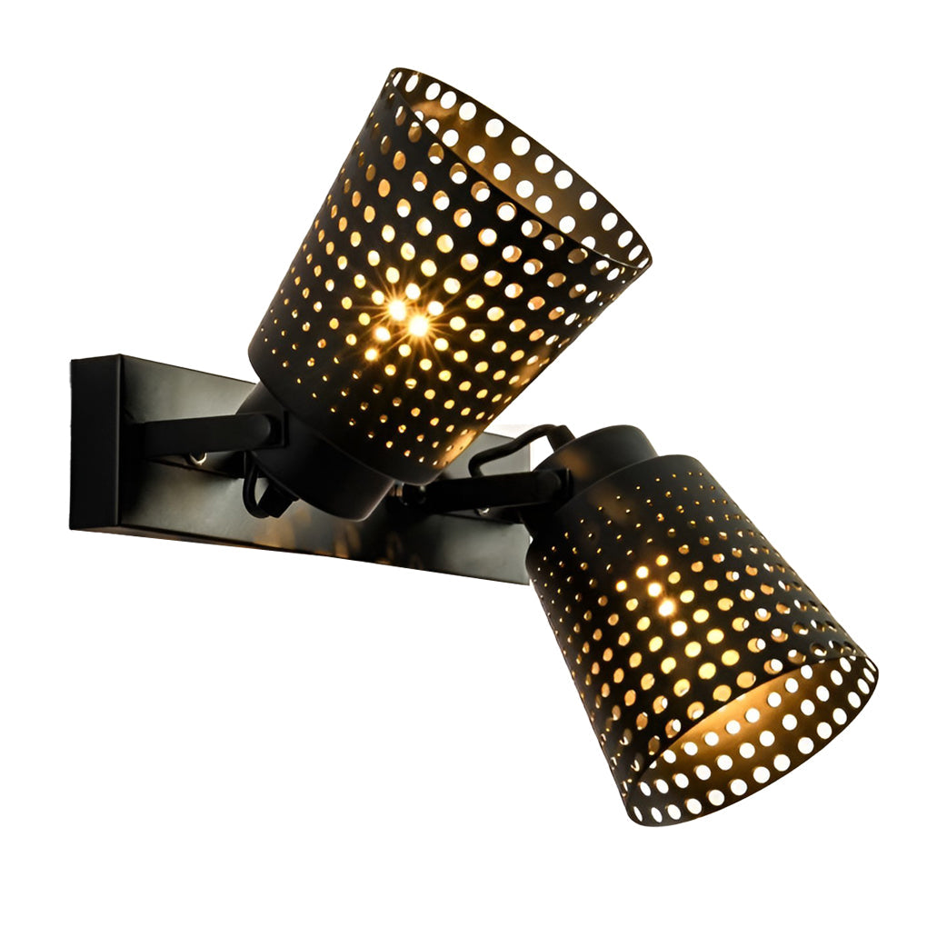 Adjustable Black Iron Industrial Wall Sconce Light for Retro Home Decor