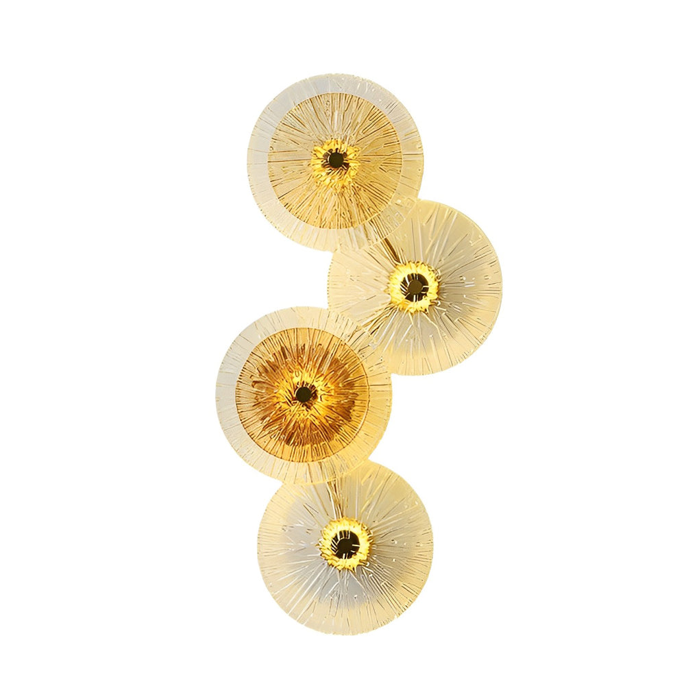 Luxury Round Glass LED Wall Light Fixture for Modern Living Spaces