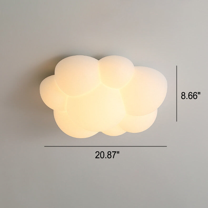 Modern White Minimalist Cat Claw LED Flush Mount Light for Kids Room