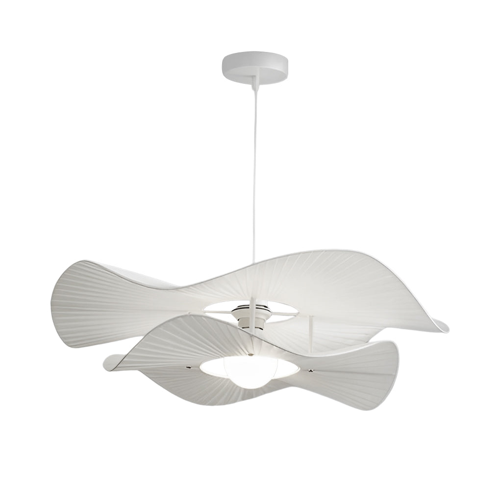 Elegant Pleated Fabric Floral Ceiling Light Fixture for Living Room