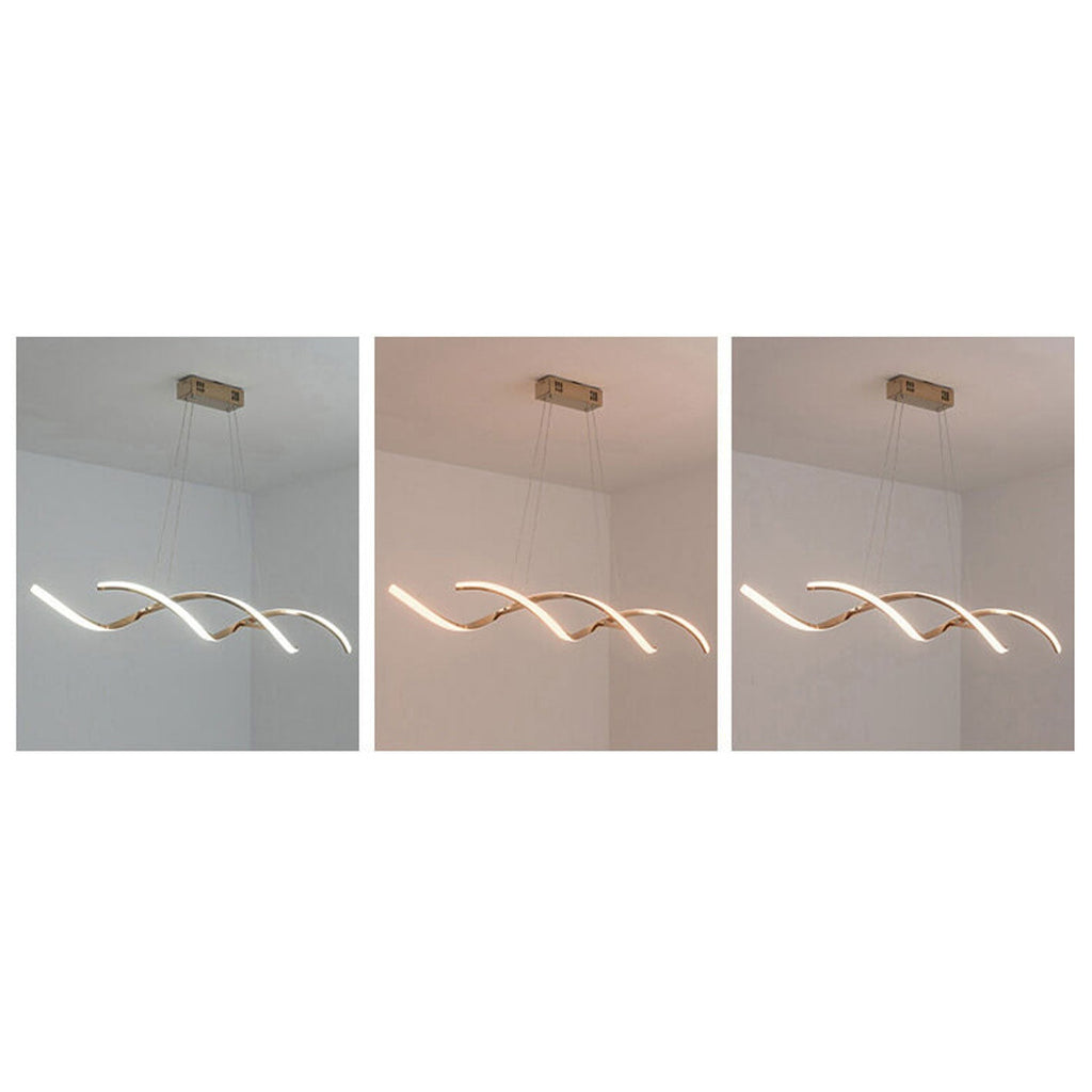 Sleek Modern Minimalist LED Chandelier Pendant Light for Kitchen Island