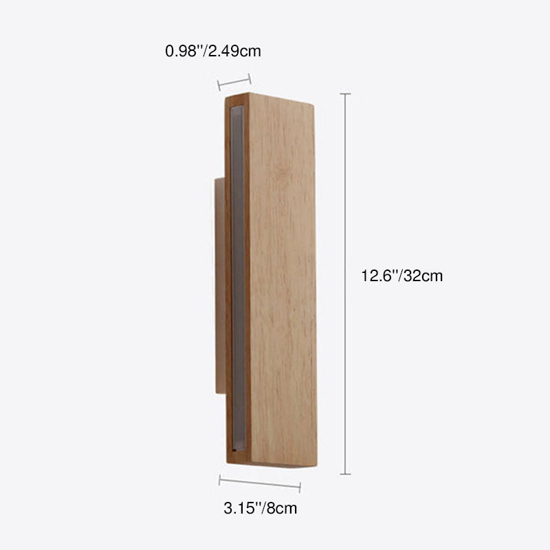 Nordic Style Rotatable Solid Wood LED Wall Sconce for Contemporary Spaces