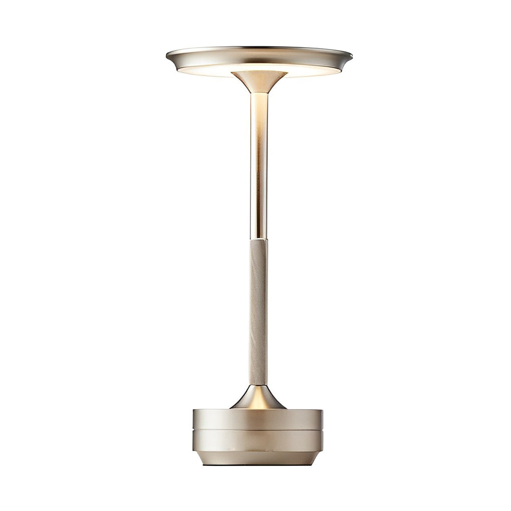 Modern Silver Plated Metal Cordless UFO Alien Table Lamp for Home Decor