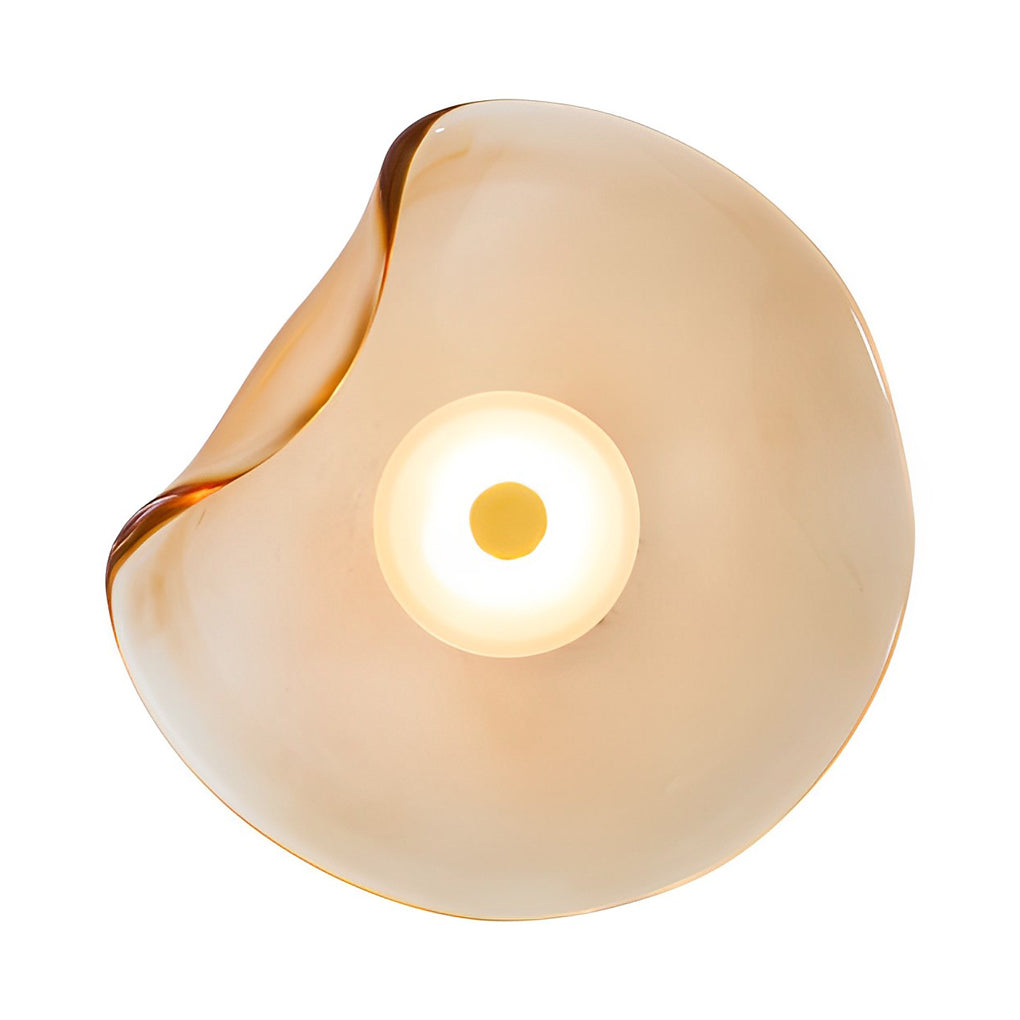 Postmodern Irregular Round Glass Wall Sconce for Stylish Home Lighting