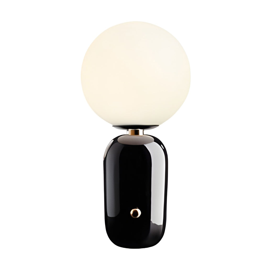 Contemporary Clear Glass LED Accent Ball Table Lamp for Living Room
