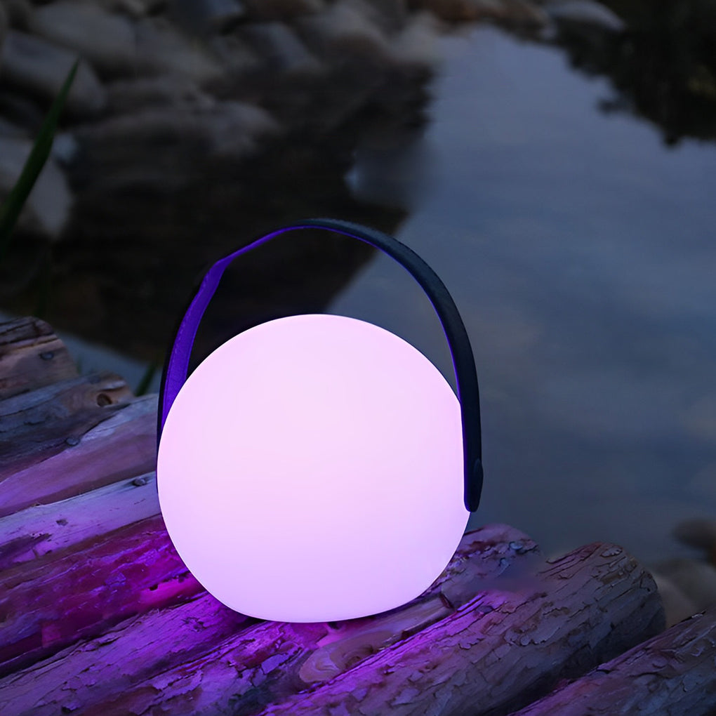 Colorful 6-Inch Portable RGB Sphere Table Lamp for Modern Home Decor