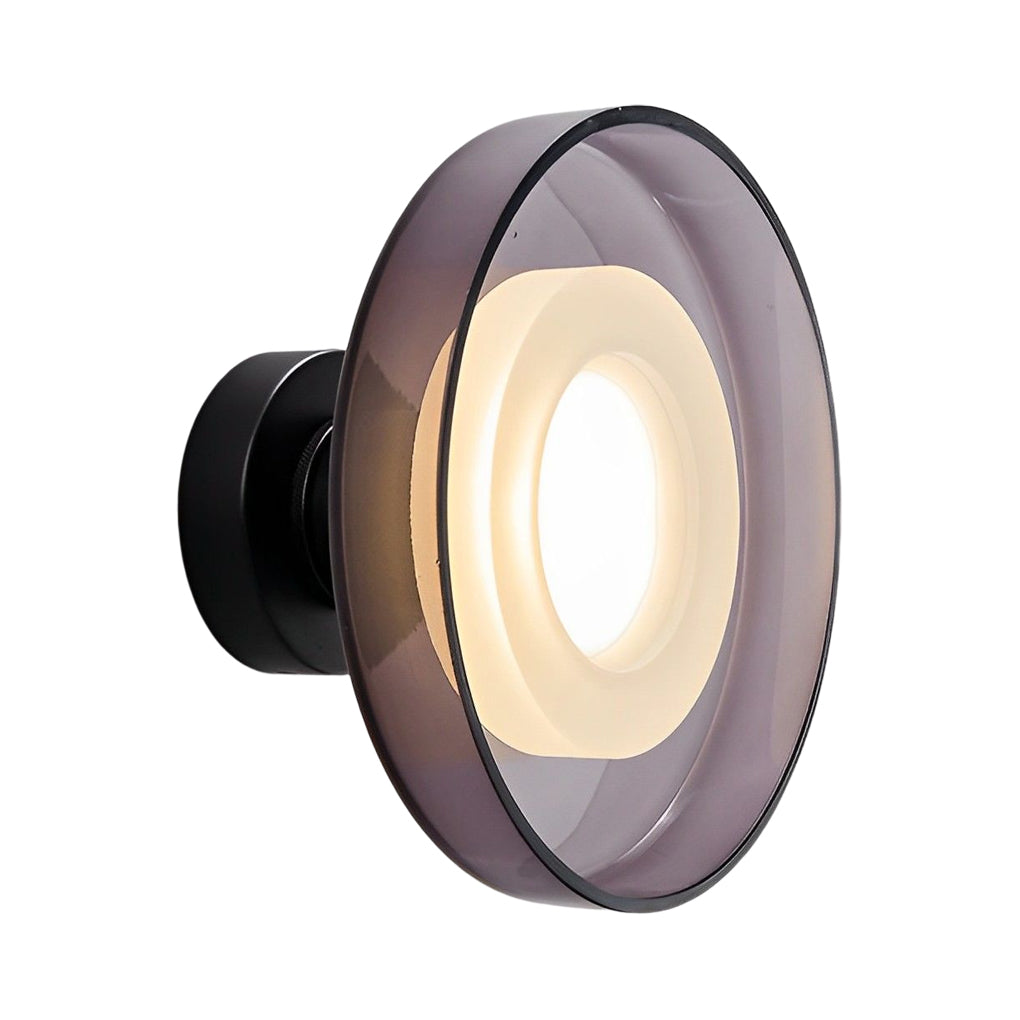Post Modern Clear Glass LED Wall Sconce for Living Room & Hallway