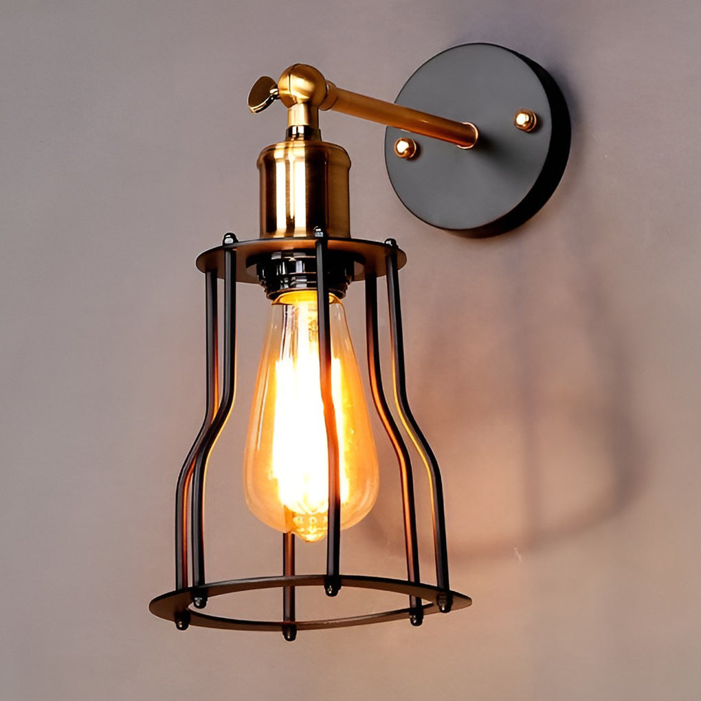 Adjustable Vintage Industrial Iron E27 Wall Sconce Light for Indoor Use