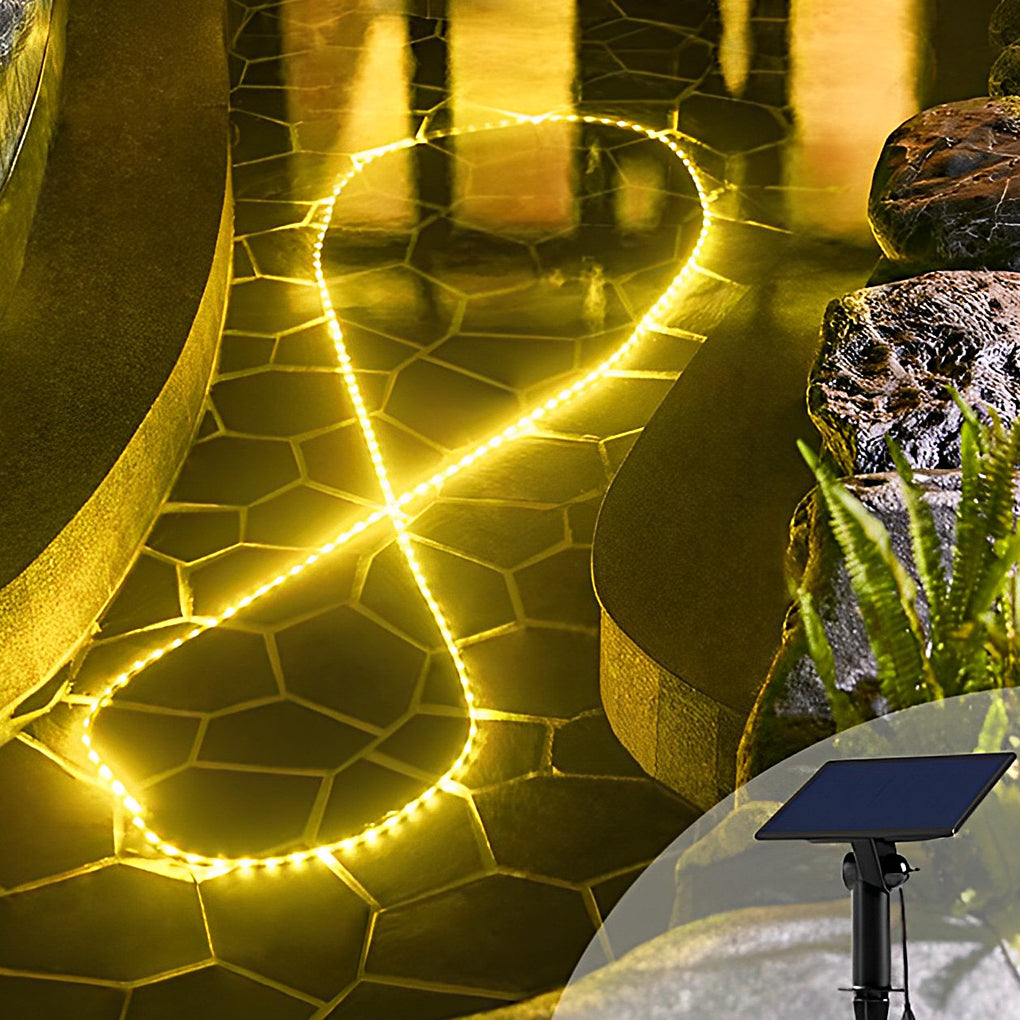 Flexible Waterproof Color-Changing Solar LED Strip Lights for Outdoors
