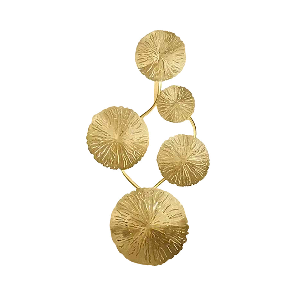 Modern Stainless Steel Lotus Leaf Wall Sconces for Living Room Decor