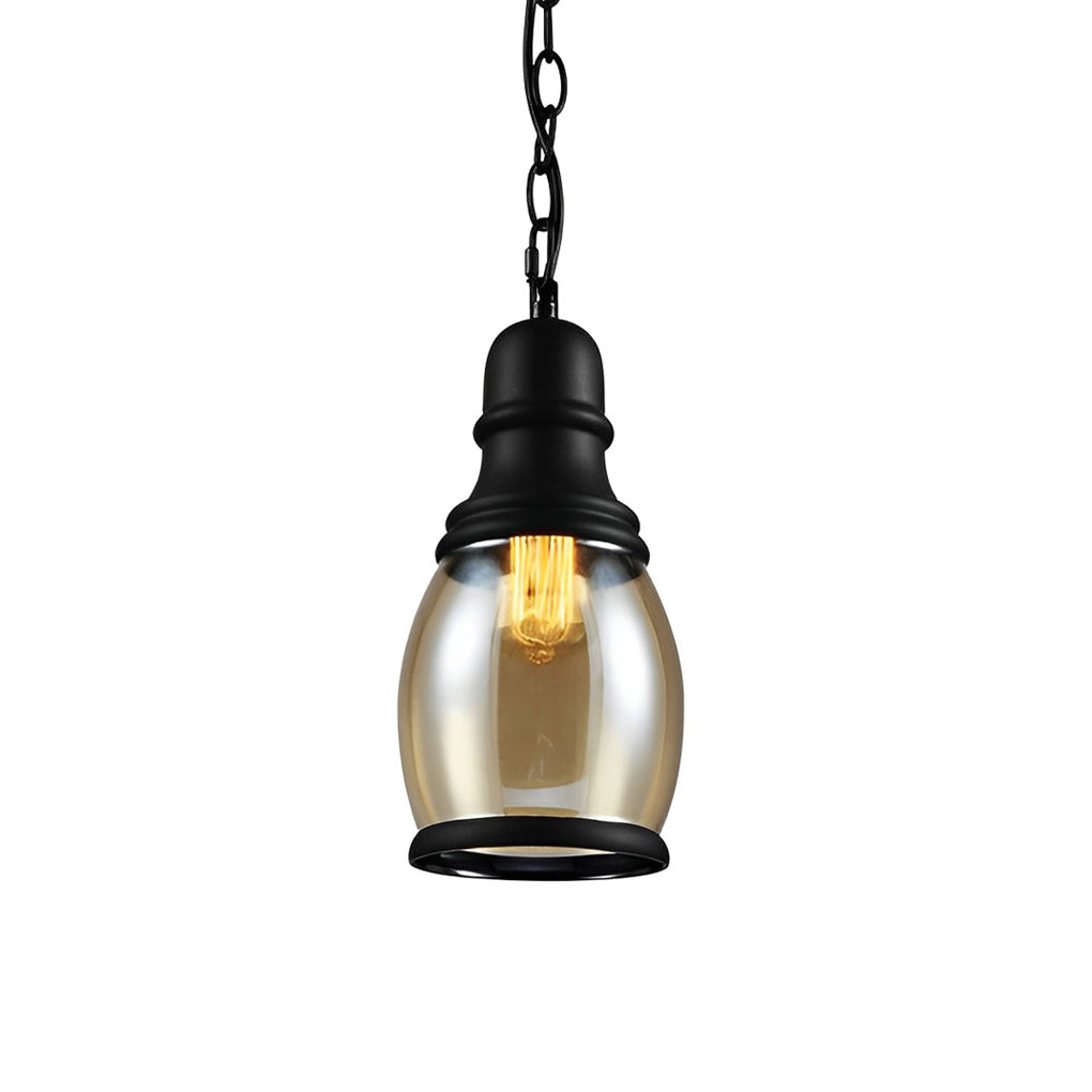Vintage Brown Glass Industrial Pendant Chandelier for Dining & Living Rooms