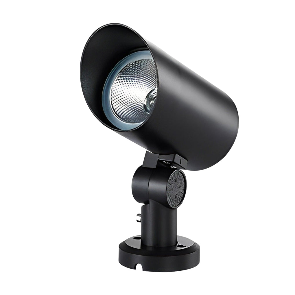 Sleek Black Waterproof LED Outdoor Spotlights for Garden Pathway Lighting
