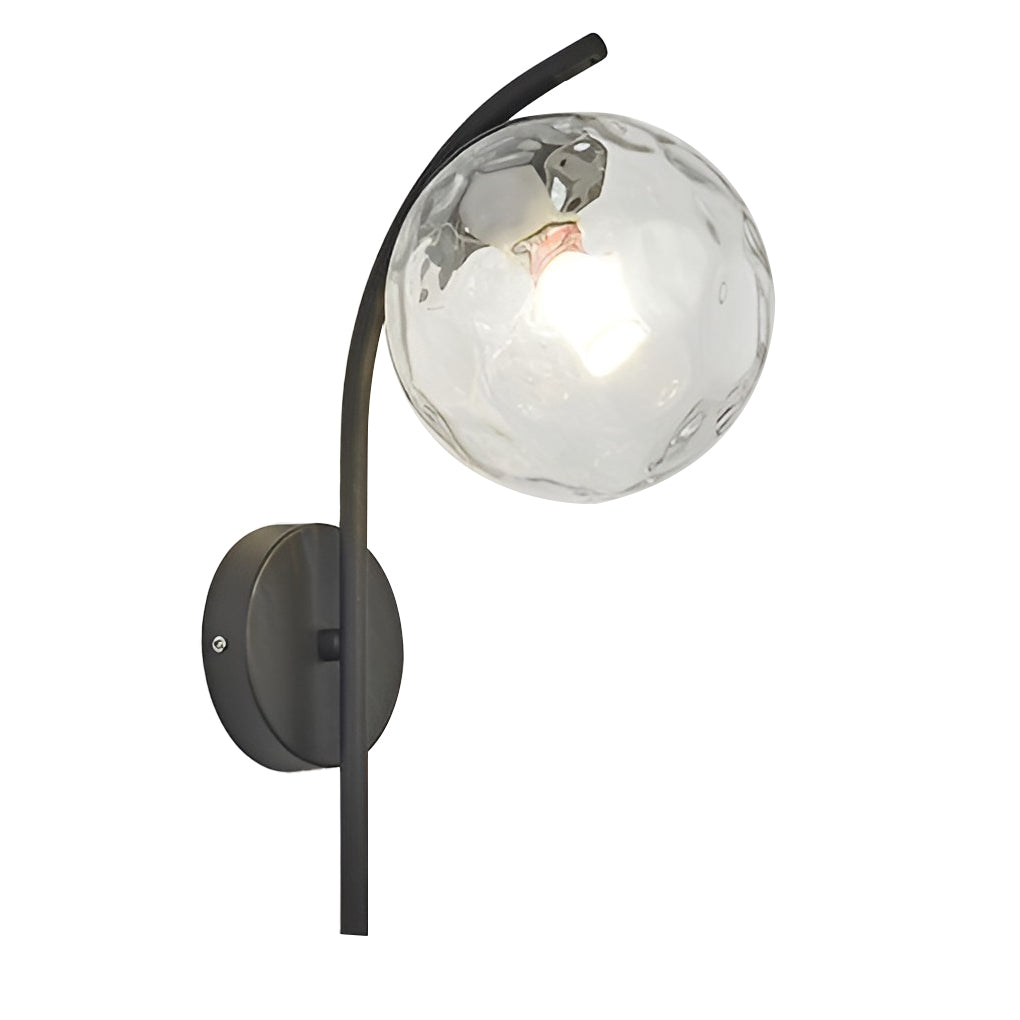 Elegant Nordic Glass Ball LED Wall Sconce Light for Bedroom Living Room