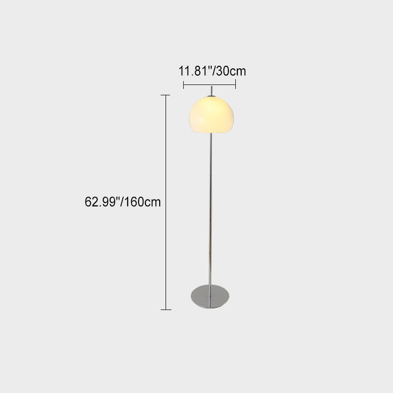 Vintage-Inspired Glass Mushroom Floor Lamp with 2 Lights for Living Room