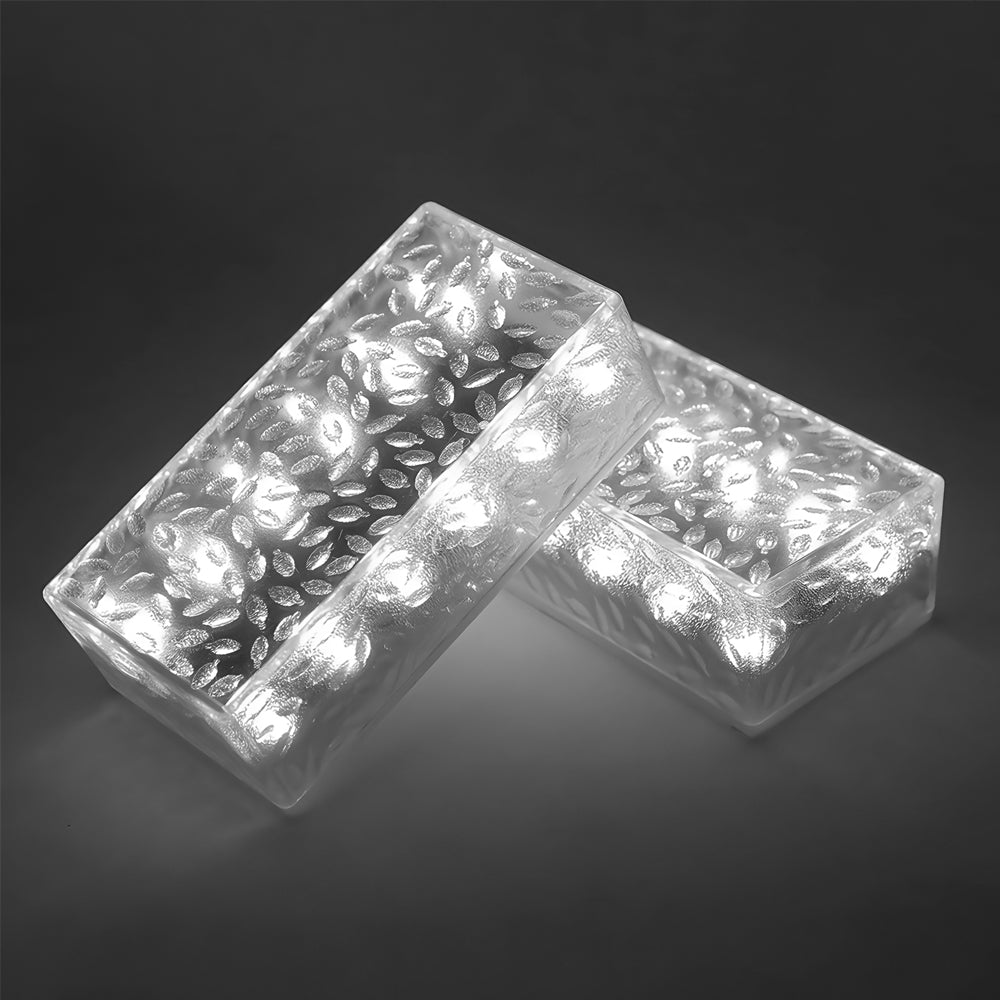 Rectangular Solar LED Brick Lights - Modern Outdoor Step Deck Illumination