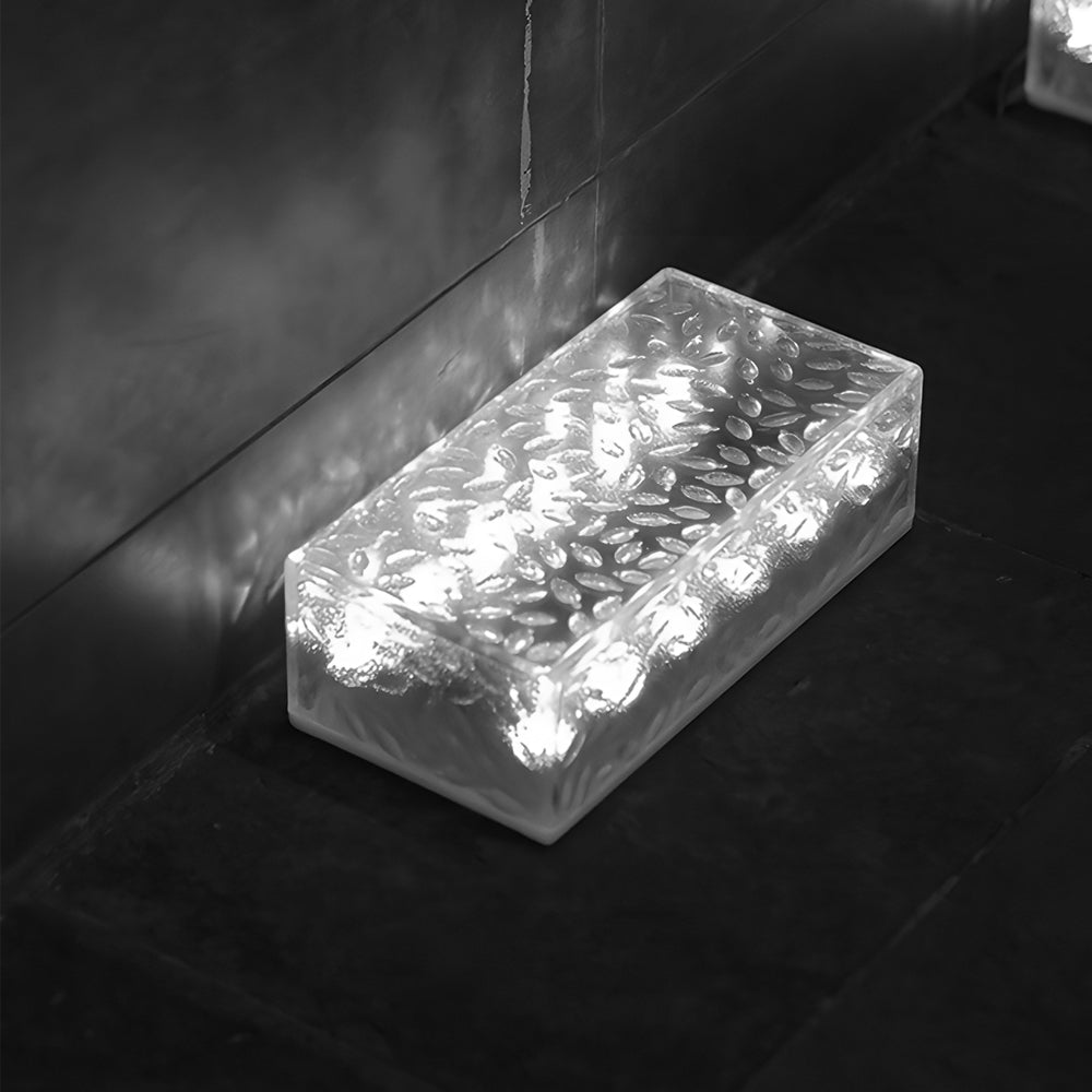 Rectangular Solar LED Brick Lights - Modern Outdoor Step Deck Illumination