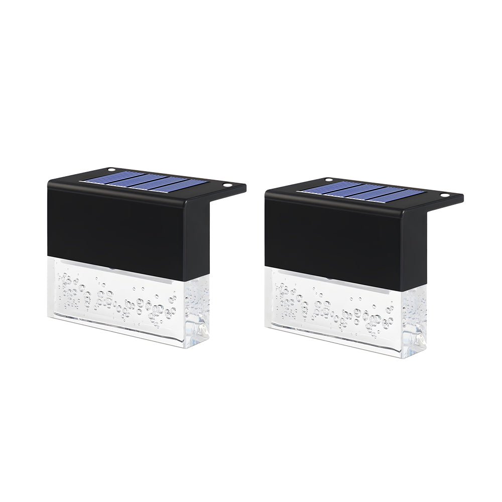 RGB LED Solar Sunset Fence Lights - Acrylic Bubbles for Outdoor Deck