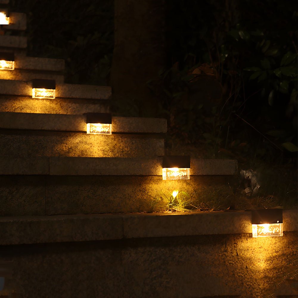 RGB LED Solar Sunset Fence Lights - Acrylic Bubbles for Outdoor Deck