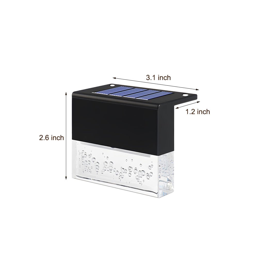RGB LED Solar Sunset Fence Lights - Acrylic Bubbles for Outdoor Deck