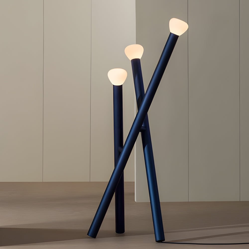 Minimalist Black & Gold 3-Light Floor Lamp for Living Room Bedroom Decor