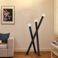 Minimalist Black & Gold 3-Light Floor Lamp for Living Room Bedroom Decor