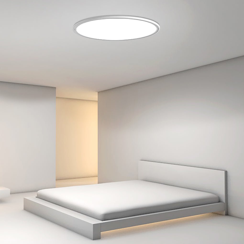 Sleek White Round Ultra-Thin LED Recessed Ceiling Light for Home Use