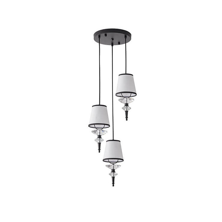 Antique-Style Clear Glass Metal Island Chandelier Light for Kitchen