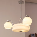Mid-Century Modern Iron and Glass Orb Chandelier for Living Room 4/6/8 Light