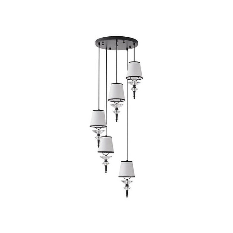 Antique-Style Clear Glass Metal Island Chandelier Light for Kitchen