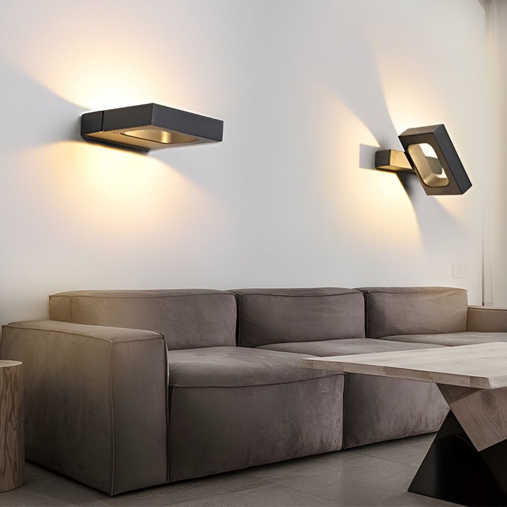Adjustable 360° Rotating LED Wall Sconce Light Fixture for Modern Spaces
