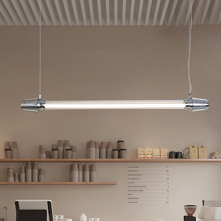 Sleek Aluminum and Acrylic LED Island Chandelier for Modern Dining Room