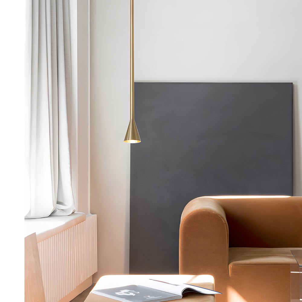 Modern Metallic Cone Pendant Light Fixture for Stylish Home Decor