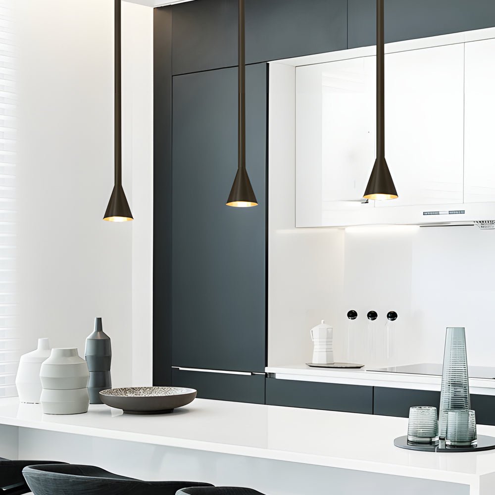 Modern Metallic Cone Pendant Light Fixture for Stylish Home Decor