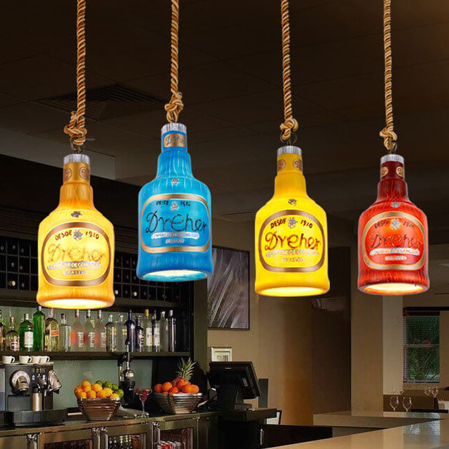 Colorful Resin 1-Light Pendant Light Fixture for Industrial Modern Spaces