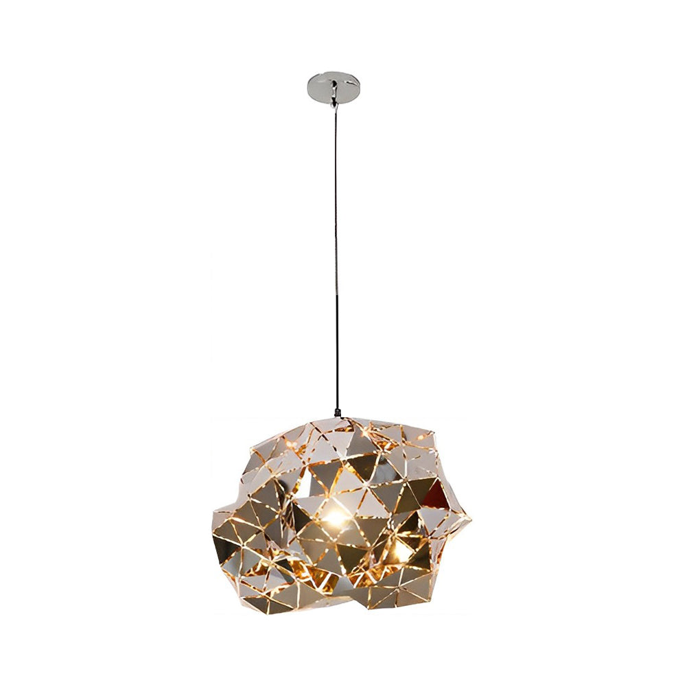 Unique Stainless Steel Hollow Post-Modern Chandelier for Living Room