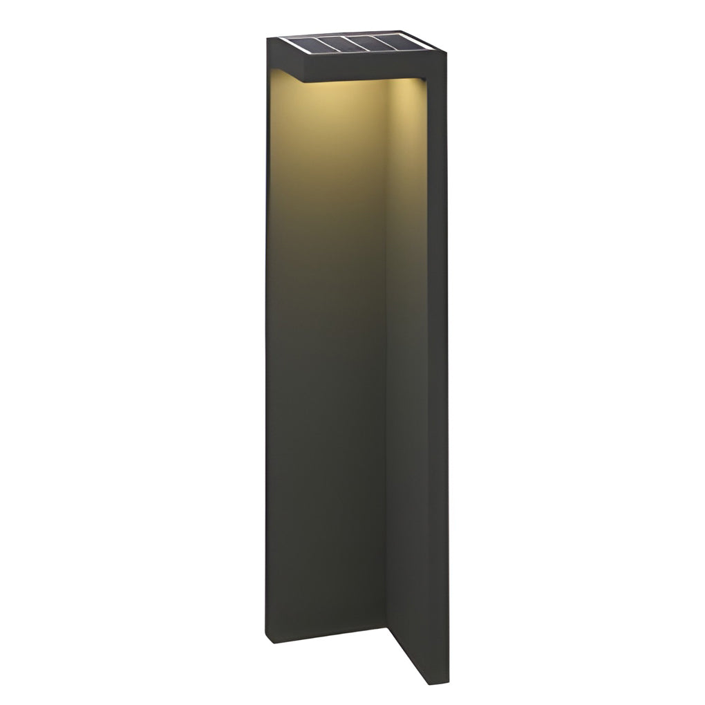 Modern Gray LED Half-Cut Rectangular Outdoor Path Light - IP54 Waterproof