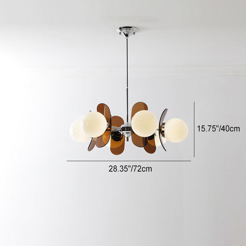 Mid-Century Modern Acrylic Magic Bean Chandelier for Living Room 3/8 Lights