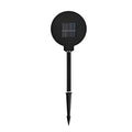 Contemporary Black Circular Solar LED Garden Light for Outdoor Spaces