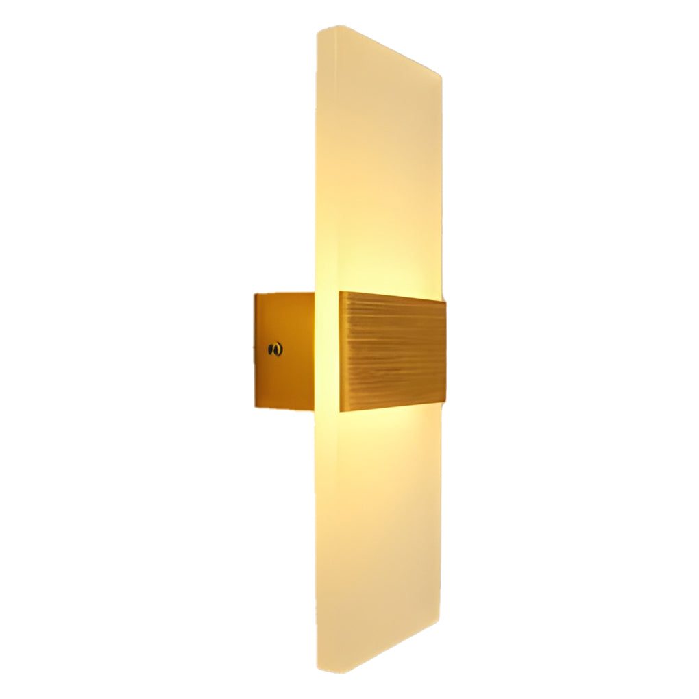 Rectangular White Acrylic 6W LED Wall Sconce for Modern Living Spaces